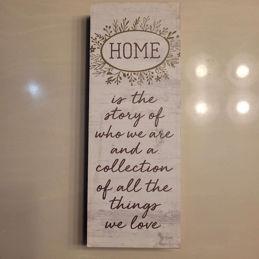 Home Is The Story...White Birch Look Wood Freestanding Devorative 3D Plaque - Picture 14 of 14